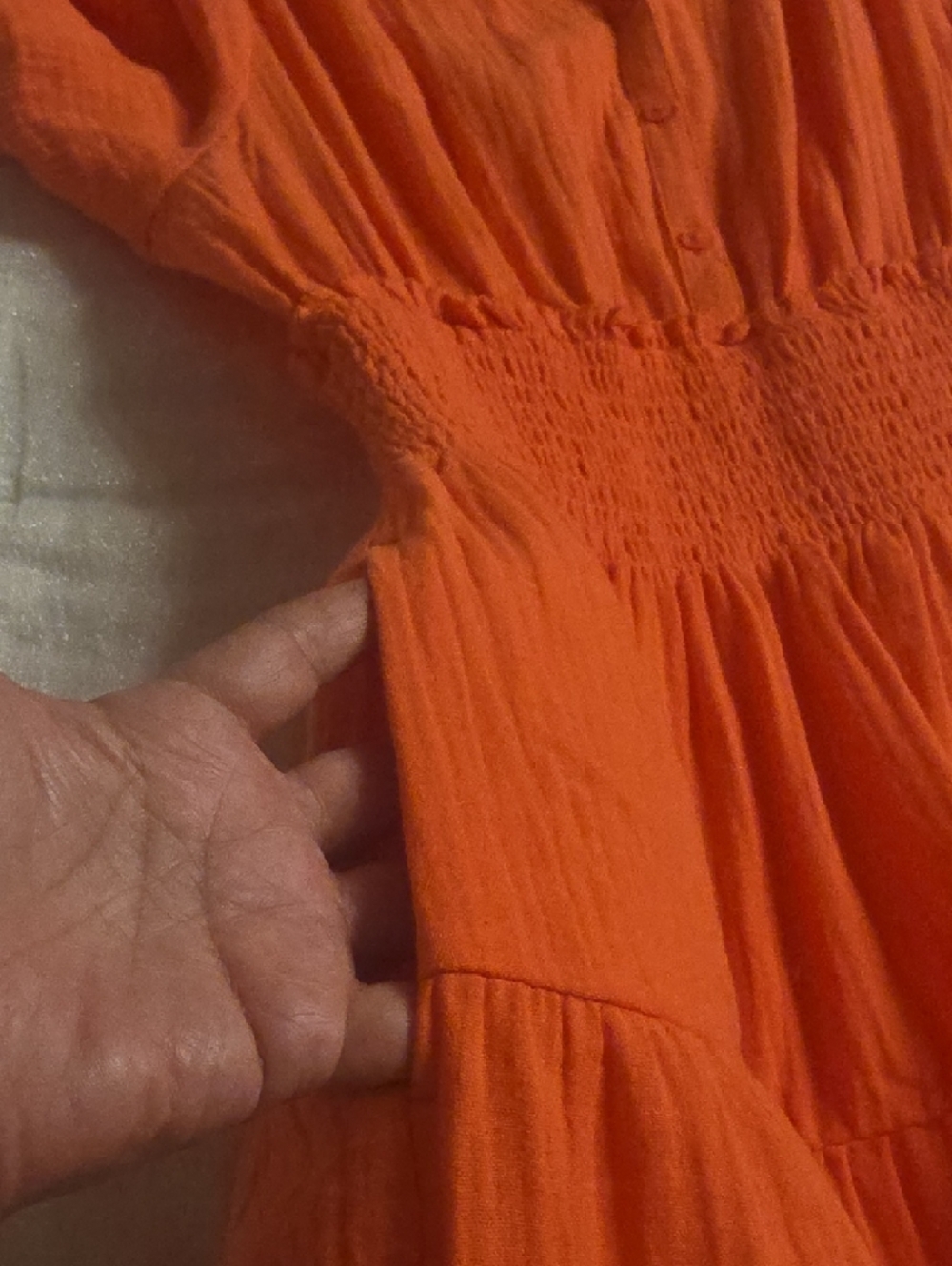 Southern Tide Christa Sunset Coral Cotton Tiered Maxi Dress Size M - Picture 13 of 16